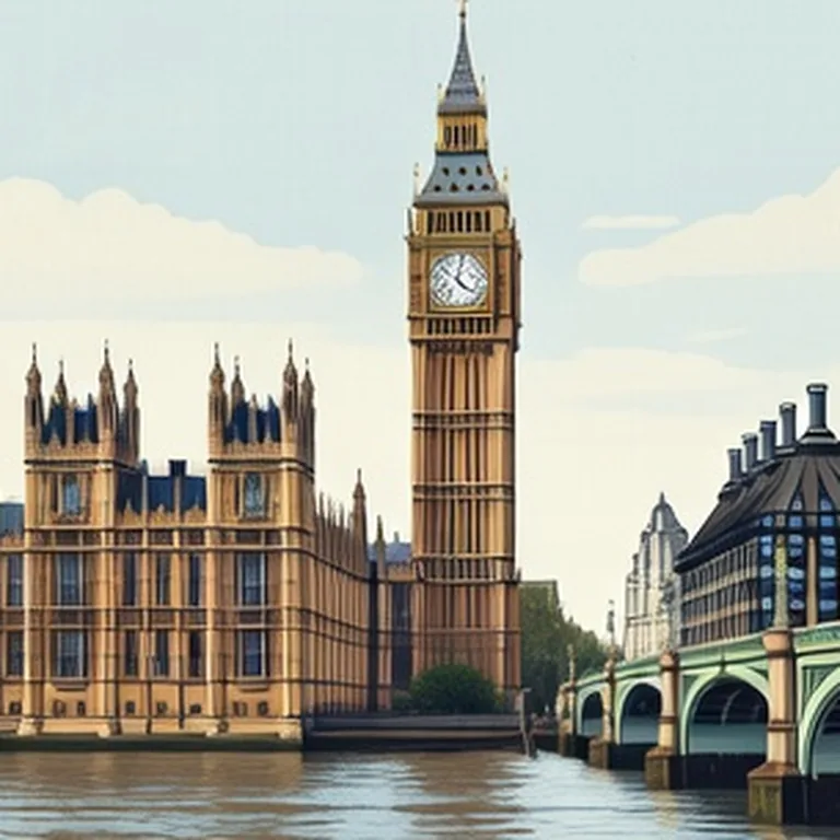 Big Ben et le palais de Westminster vus depuis la rive sud de la Tamise
